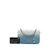 Chanel CC Quilted Ombre Patent and Aged Calfskin Crystal Wallet On Chain Secondhand