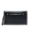 Valentino Leather Rockstud Flap Clutch Secondhand