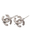 Chanel Silver Plated CC Hook Earrings Secondhand
