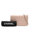 Chanel CC Embossed Lambskin Camellia Wallet On Chain Secondhand