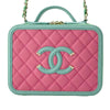 Secondhand Chanel Medium Tricolor Caviar CC Filigree Vanity Case