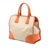 Prada Saffiano Trimmed Canvas Canapa Satchel Secondhand