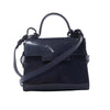 Delvaux Tempête Mini Patent Leather 2Way Crossbody Bags in Navy Blue Secondhand