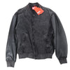 Diesel L-NYN Leather and Denim Bomber Jacket in Black, 50 IT Secondhand