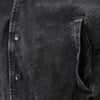 Diesel L-NYN Leather and Denim Bomber Jacket in Black, 50 IT Secondhand