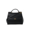 Dolce & Gabbana Sicily Dauphine Leather Handbag in Black Secondhand