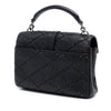 Secondhand Saint Laurent Medium Quilted Diamond Iridescent Calfskin Monogram Studded College Satchel