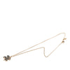 Chanel CC Gold Plated and Enamel Strass Faux Pearl Clover Pendant Necklace Secondhand