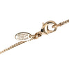 Chanel CC Gold Plated and Enamel Strass Faux Pearl Clover Pendant Necklace Secondhand