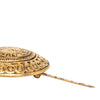 Chanel Gold Plated 31 Rue Cambon Round Brooch Secondhand