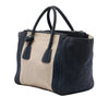 Prada Canvas and Suede Twin Pocket Double Handle Satchel Secondhand