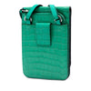 LOEWE Croc Embossed Leather Anagram Gusset Flat Crossbody Secondhand