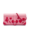 Prada Saffiano Trimmed City Calf Cahier Heart and Flower Wallet on Chain Secondhand