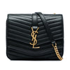 Saint Laurent Small Chevron Lambskin Monogram Sulpice Bag Secondhand