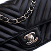 Chanel Mini Square Classic Chevron Lambskin Single Flap Secondhand