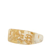 Chanel CC Acrylic and Gold Plated Logo Ring Secondhand