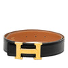 Hermès Box Calf and Courchevel Constance H Reversible Belt Secondhand