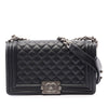 Chanel Old Medium Quilted Caviar Boy Flap Secondhand