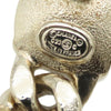 Chanel Gold Plated CC Rhinestone Heart Earrings Secondhand