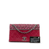 Chanel CC Lambskin and Tweed Flap Secondhand