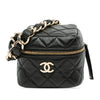 Chanel Quilted Lambskin Cube Chain Wristlet Case Secondhand