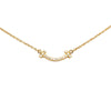 18k Gold Diamond T Smile Pendant Necklace - '10s Second-hand