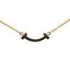 18k Gold Diamond T Smile Pendant Necklace - '10s Second-hand