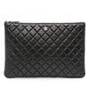 Chanel Large Quilted Lambskin O Case Clutch Secondhand