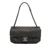 Chanel Large Iridescent Quilted Calfskin Coco Pleats Flap Secondhand