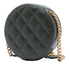 Chanel CC Quilted Lambskin Round Clutch with Chain Secondhand