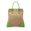 Prada Cinghiale Trimmed Canvas Canapa Tote Secondhand