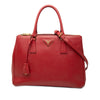 Prada Large Saffiano Lux Galleria Double Zip Satchel Secondhand