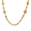 Chanel CC Gold Plated Strass Medallions Pendant Necklace Secondhand