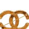 Chanel CC Gold Plated Baroque Embossed Brooch Secondhand