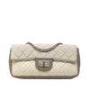 Chanel Small Tricolor Quilted Jersey Reissue 2.55 East West Flap Secondhand
