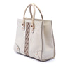 Gucci Calfskin and GG Canvas Nailhead Tote Secondhand