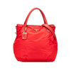 Prada Vitello Daino Trimmed Tessuto Satchel Secondhand