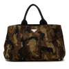 Prada Large Canvas Canapa Camouflage Stampata Tote Secondhand
