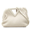 Bottega Veneta Small Lambskin Knit The Point Triangle Satchel Secondhand