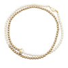 Miu Miu Gold Plated Faux Pearl Long Necklace Secondhand