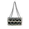 Chanel Mini Woven Patent and Tweed Chessboard Single Flap Secondhand