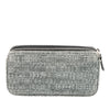 Chanel Tweed Deauville Double Zip Clutch with Chain Secondhand