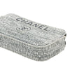 Chanel Tweed Deauville Double Zip Clutch with Chain Secondhand