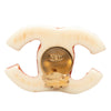 Secondhand Chanel CC Resin Gold Plated Clip On Earrings