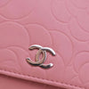 Chanel CC Embossed Lambskin Camellia Wallet On Chain Secondhand