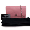 Chanel CC Embossed Lambskin Camellia Wallet On Chain Secondhand