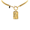 Secondhand Chanel Gold Plated 31 Rue Cambon Dog Tag Pendant Necklace