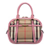 Burberry Small Leather Trimmed House Check Canvas Bridle Orchard Satchel Secondhand