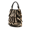 Burberry Prorsum Animal Printed Pony Hair and Leather Fringe Bucket Bag Secondhand
