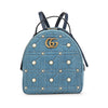 Gucci Small GG Marmont Pearl Denim Backpack Secondhand